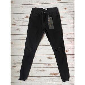 Legend London NEW Black Men's Premium Spray-On Distressed Jeans - W30 L30